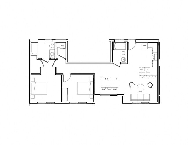 2 Bed 2.5 Bath 105 105 floor plan